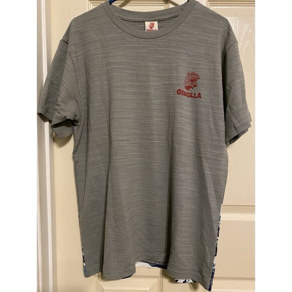 Godzilla Ukiyo-e 2 Side Graphics T-Shirt  GZUT-006 JAPAN XL / Fits L Gray NWT - Picture 2 of 16